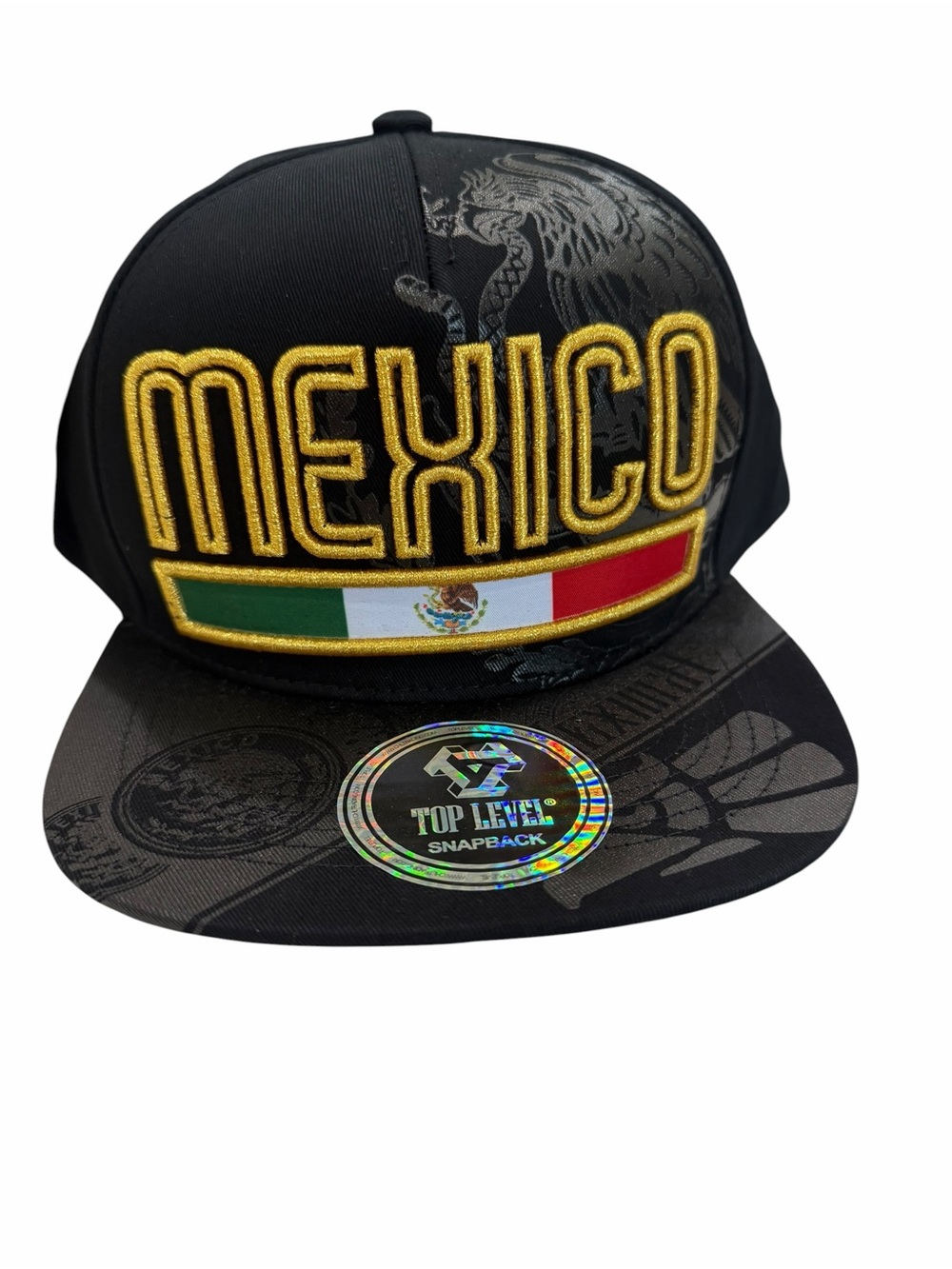 Mexico Embroidered Snapback Hat with Flag Patch #0169